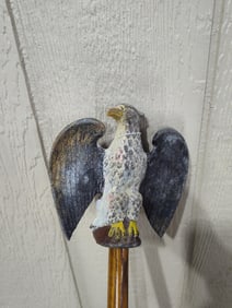 CAST IRON EAGLE FINIAL TOPPED CEREMONIAL PARADE FLAG POLE