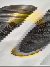 PURE OPEN KETTLE RENDERED JOHN PETERS LARD CAN W/ LID