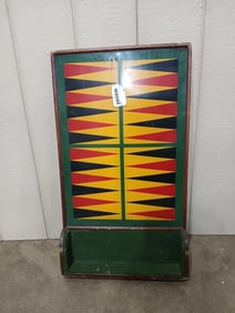 Great Glass Top Painted Backgammon Board