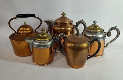 Collection of Copper Kettles