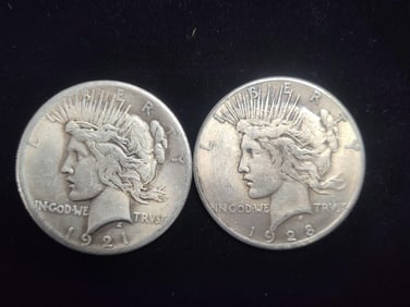 1921 & 1928 Peace Dollars