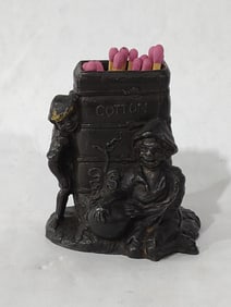 Late 1800s New Orleans Black Americana Souvenir Match Holder