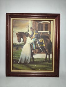 Edward Clay Wright "Farwell" Framed Paint Transfer