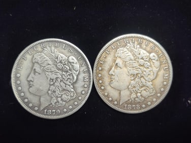 1878 S & 1879 S Morgan Dollars