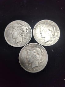 1926 S, 1927, & 1924 S Peace Dollars