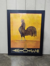 Rooster Weathervane Framed Print