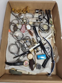 LOADED LOT OF ASSORTED MENS AND WOMENS WATCHES