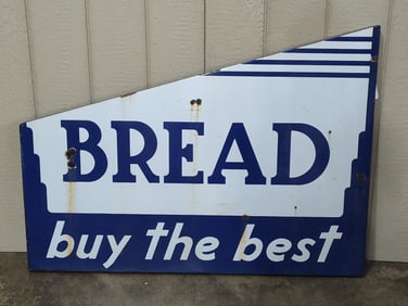 Porcelain Wedge Bread Sign
