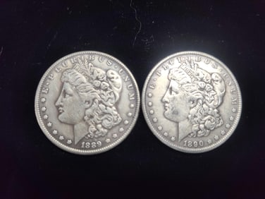 1889 S & 1890 S Morgan Dollars
