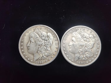 1891 S & 1895 O Morgan Dollars