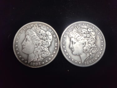 1881 & 1883 O Morgan Dollars