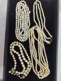 Vintage Pearls all with Sterling silver closures/clasp