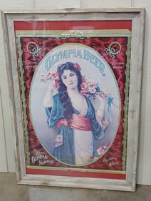 Olympia Beer Framed Advertising
