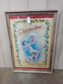 Olympia Beer Framed Advertising