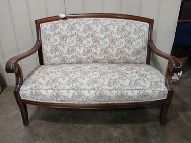 Oak FLoral Settee