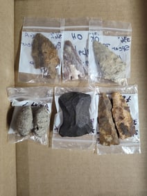 Native American Spears, Axe Head, Net Weight and Arrowheads