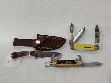 Marbles, Schrade, and Damascus Knives