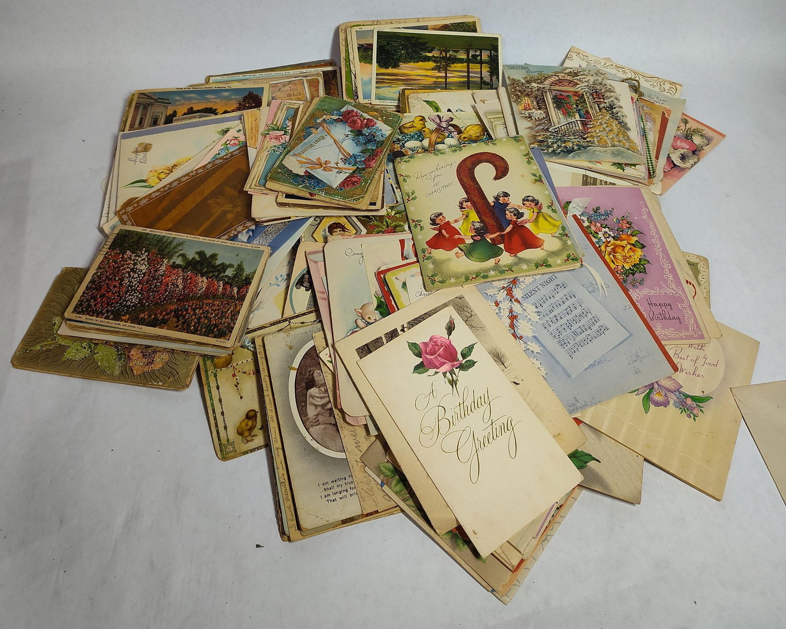 1800"S & EARLY 1900"S LOT OF POSTCARDS INC. UNDIVIDED AND POSTMARKED: THIS LOT IS LOADED WITH HUNDREDS OF EARLY POSTCARDS
