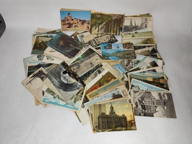 LOADED LOT OF EARLY ARCHITECTURAL AND WESTERN POSTCARDS