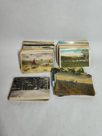 LARGE LOT OF VERY EARLY 1900'S POSTCARDS INCLUDING SOME POSTMARKED