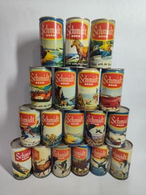 Schmidt Hunting Scene Beer Cans