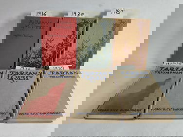 1900s Tarzan Books by: Edgar Rice Burroughs