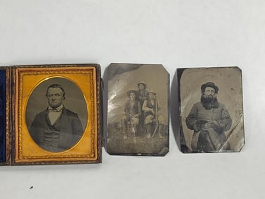 Tin Type Photos w/ Weapons, & Men
