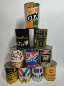 VINTAGE OIL CAN LOT INC. VALVOLINE, KENDALL, GULF, CASTROL AND MORE