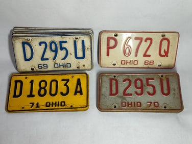 1968-1971 Ohio License Plates