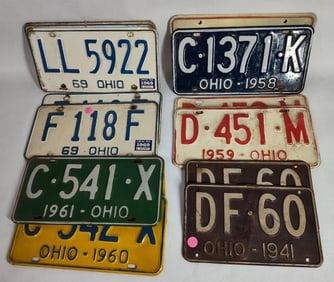 1941-1961 Ohio License Plates