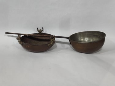 Copper Deer Head Bowl & Long Handled Ladle