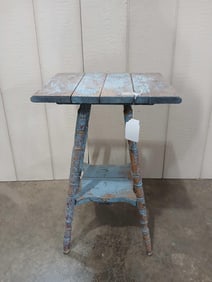 Robins Egg Blue Painted Plant Stand