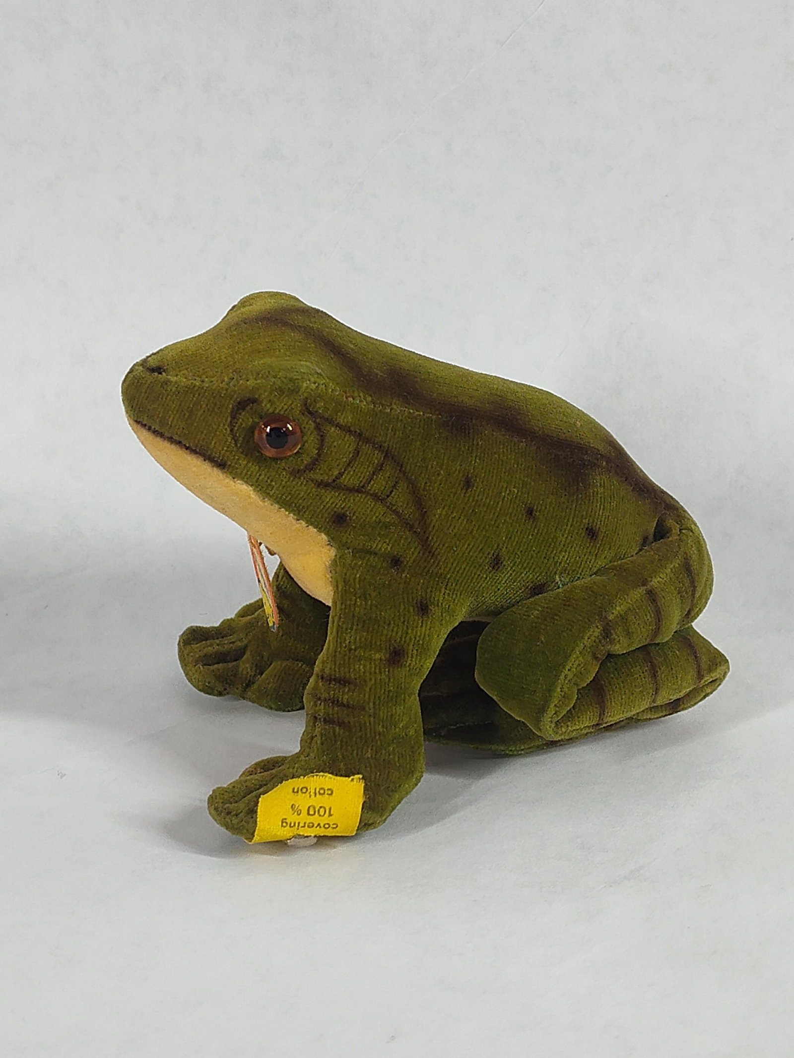 German STEIFF Froggy the Frog Cotton Velveteen Stuffed Animal Toy with Tags (1 of 5)