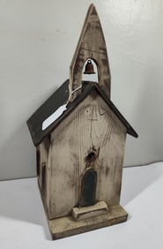 Wooden Church Birdhouse