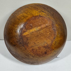 Incredible Hand Turned Wooden Dough Bowl