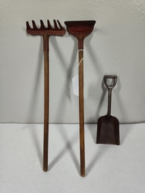 Miniature Garden Tool & Tin Shovel