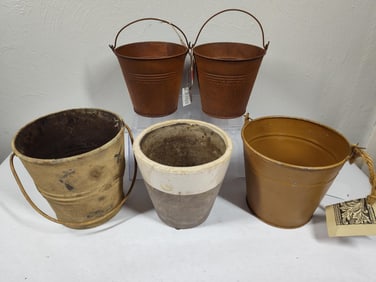 Pottery & Metal Planters