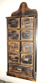 Distressed Hanging Spice Cabinet