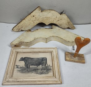 Cow Print, Corbels & Wooden Decor