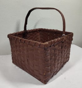 Early Red Painted Basket