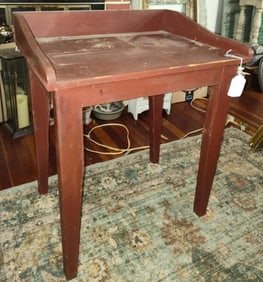 Red Painted Writing Table