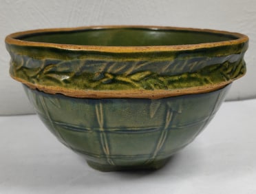Green Glazed Crock Bowl
