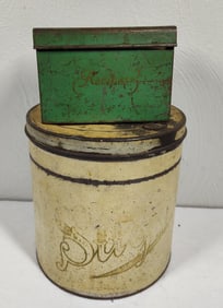 Tin Sugar Canister & Recipe Box