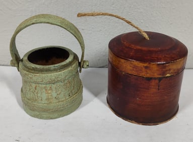 Miniature Firkin Bucket & String Holder