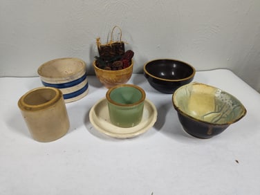 Pottery & Miniature Crock Bowls