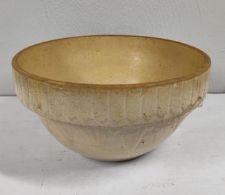 Stoneware Picket Fence Pattern Mixing Bowl