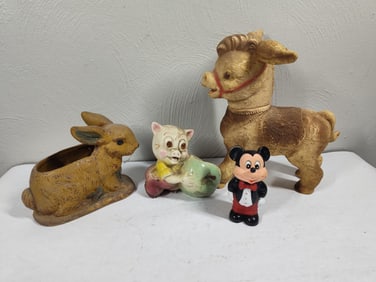 Relpo Rabbit Planter & Early Toys