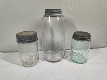 Crown, Masons, and Root Canning Jars