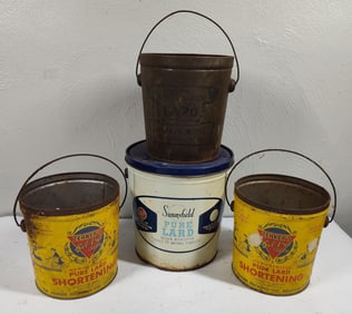 Metal Lard Buckets