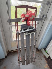 Flexible Flyer Runner Sled & Childs Ice Skates